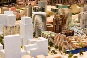Maquette van de Zuidas in Amsterdam. beeld ANP