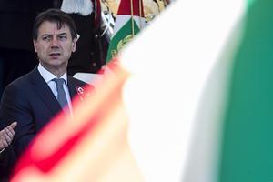 De Italiaanse premier Giuseppe Conte. beeld EPA