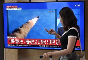 Zuid-Korea meldde maandag dat Noord-Korea nieuwe rakettesten heeft uitgevoerd. beeld AFP