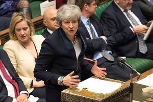 De Britse premier Theresa May. beeld AFP