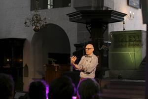 Theoloog Miroslav Volf van de Amerikaanse Yale University sprak zaterdag in de Utrechtse Pieterskerk op het Geestdrift Festival. beeld RD