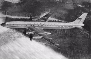 Aeroflot kwam met de luchtreus Tupolev Tu-114 in 1964 voor het eerst op Schiphol.  beeld Henk Heiden