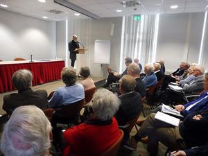 Gespreksmiddag van Stichting Platform Appèl Kerk en Israël in Utrecht. beeld RD