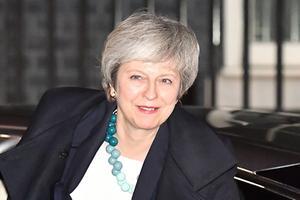 De Britse premier May. beeld AFP