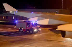 Direct na de noodlanding in Keulen. beeld EPA