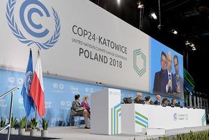 Klimaattop in Katowice. beeld AFP