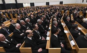De Gereformeerde Gemeenten belegden vrijdag voor het eerst een diakenendag, in Geldermalsen. beeld William Hoogteyling