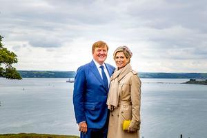 Koning Willem-Alexander en koningin Máxima bezoeken Camden Fort Meagher, tijdens hun bezoek aan Ierland. beeld ANP