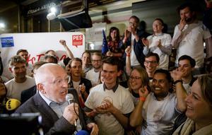 Timmermans op uitslagenavond in Brussel, beeld ANP, Bart Maat.