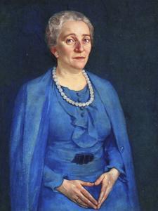 Marianne Philips (1886-1951), geschilderd door de kunstenaar Jaap Weyand.  beeld Historische Kring Bussum