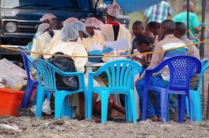 Voorbereidingen voor ebolavaccinaties in Congo. beeld AFP