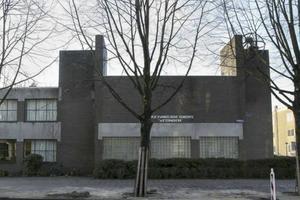 Het gebouw van de vrije evangelische gemeente (VEG) in Amsterdam. beeld VEG