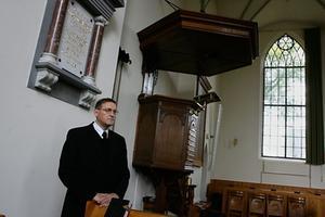 Ds. W. Pieters in de Dorpskerk te Garderen, waaraan hij veertien jaar verbonden was. beeld RD, Anton Dommerholt