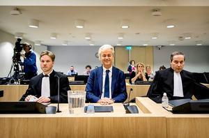 Wilders dinsdag in de rechtbank. beeld ANP