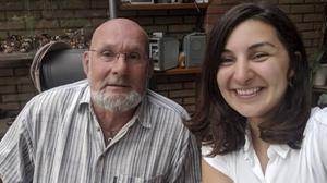 Mevan (r.) en Egbert. beeld via Twitter, Mevan Babakar