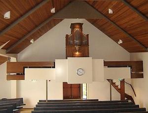 Het orgel in de kerk van de gereformeerde gemeente van Nieuwdorp. beeld Orgbase.nl, Jan van der Male