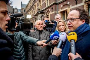 Minister Wouter Koolmees van Sociale Zaken en Werkgelegenheid (D66) komt aan op het Binnenhof voor de wekelijkse ministerraad. beeld ANP