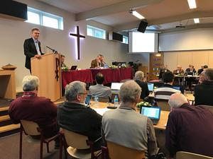 Landelijke vergadering van de NGK in Nunspeet in 2018. beeld RD