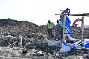 Plaats van de crash in Ethiopie. beeld EPA