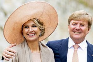 Koning Willem-Alexander en koningin Máxima in Potsdam. beeld ANP