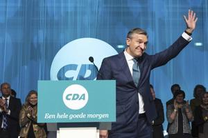 Buma tijdens het partijcongres zaterdag. beeld ANP