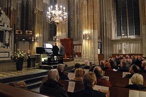 Presentatie van het Hauptwerkorgel in de Utrechtse Domkerk door Jan Hage op 2 februari 2018. beeld Tim Vroom