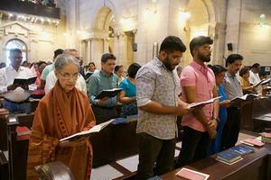 Christenen in India. beeld Jaco Klamer