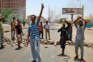 Onrust in Khartoum. beeld AFP