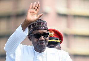 Het lukt de Nigeriaanse president Muhammadu Buhari niet de terreur van Boko Haram en gelieerde groepen in het noordoosten van het land de kop in te drukken. beeld AFP, Pius Utomi Ekpei