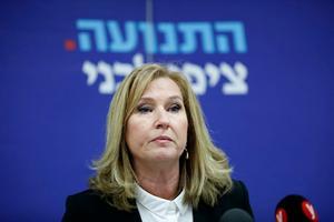 Tzipi Livni, maandag in Tel Aviv. beeld EPA, Abir Sultan