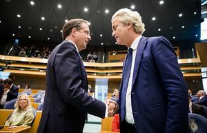 Pechold en Wilders. beeld ANP, Bart Maat