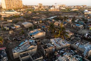 Ravage in Beira, Mozambique, na de cycloon Idai. beeld AFP