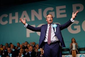 Nigel Farage. beeld AFP, Tolga Akmen
