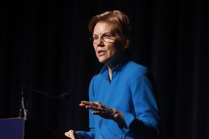 De Amerikaanse senator Elizabeth Warren. beeld EPA