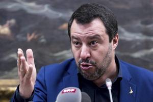 De Italiaanse vice-premier Matteo Salvini. beeld EPA, Angelo Carconi