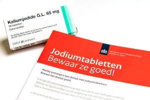 Deze jodiumtabletten beschermen tegen het radioactieve jodium dat bij een ongeval in een kerncentrale kan vrijkomen. beeld ANP