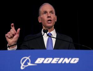 Topman Dennis Muilenburg van Boeing. beeld EPA