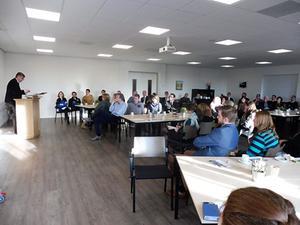 Ds. W. M. Mulder zaterdag tijdens de toerustingsdag van de HHJO. beeld RD