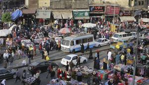 Straatbeeld in Caïro. beeld EPA, Khaled Al-Fiqi