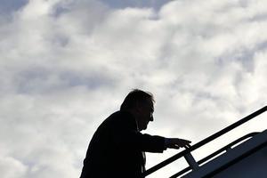 De Amerikaanse minister Mike Pompeo overlegt maandag met de EU over de dreiging van Iran. beeld AFP
