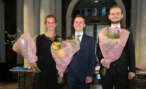 De drie winnaars (v.l.n.r.): Thirsa Brokking, Auke Kieviet en Rik Melissant. beeld Pieter Baak
