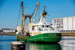 De pulskotter DH4 in de haven van Den Helder. beeld ANP