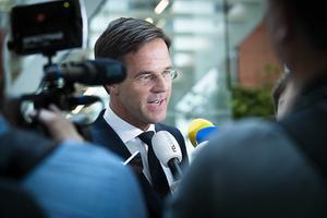 Minister president Mark Rutte maakt bekend dat het plan om de dividendbelasting af te schaffen definitief van de baan is. beeld ANP, Evert Jan Daniels