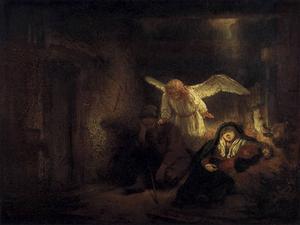 Jozef's droom, Rembrandt. beeld Berlijn-Dahlem, Gemäldegalerie