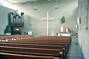 De Ontmoetingskerk in Beetsterzwaag waar vrijdag het afscheidssymposium voor ds. Klaas Dijkstra plaatsvindt. beeld Wikimedia