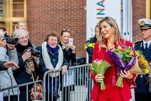 Koningin Máxima bezocht een conferentie over duurzaam ondernemen in de Utrechtse Werkspoorkathedraal. beeld ANP, Robin Utrecht