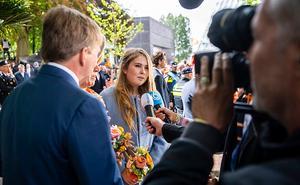 Prinses Amalia tijdens een interview op Koningsdag 2019. beeld ANP