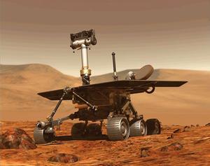 De missie van Marsverkenner Opportunity is ten einde. De NASA stopte het project woensdag nadat de verkenner niet meer op signalen vanaf de aarde reageerde. beeld AFP