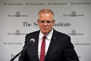 De Australische premier Scott Morrison. beeld EPA