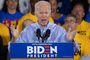 De voormalige Amerikaanse vicepresident Joe Biden (76). beeld AFP